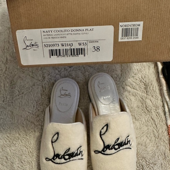 **SOLD** NIB Louboutin Navy Coolito Donna Flat - Picture 4 of 6